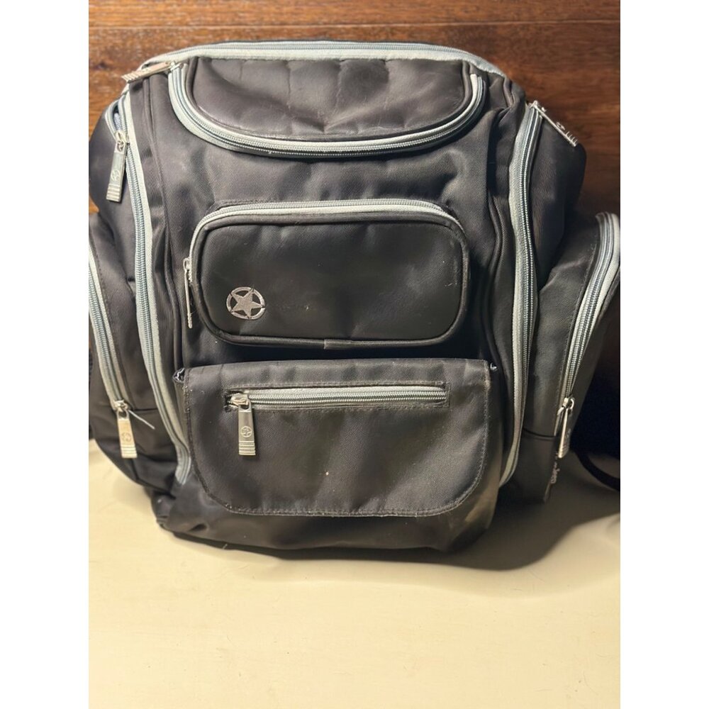Jeep Multi Pocket Backpack Diaper Bag Black